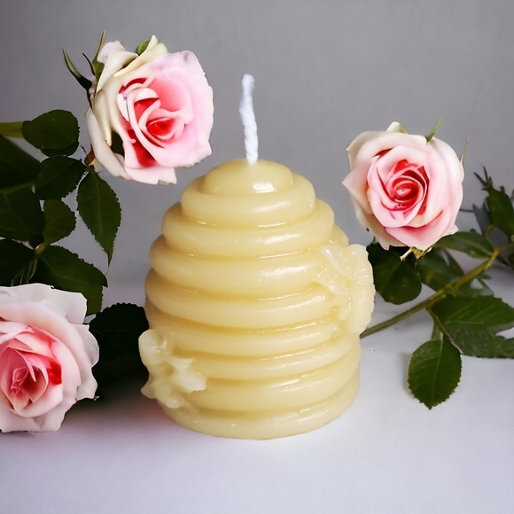 Pure beeswax candle set of 5 beehive candles - Picture 5 of 5